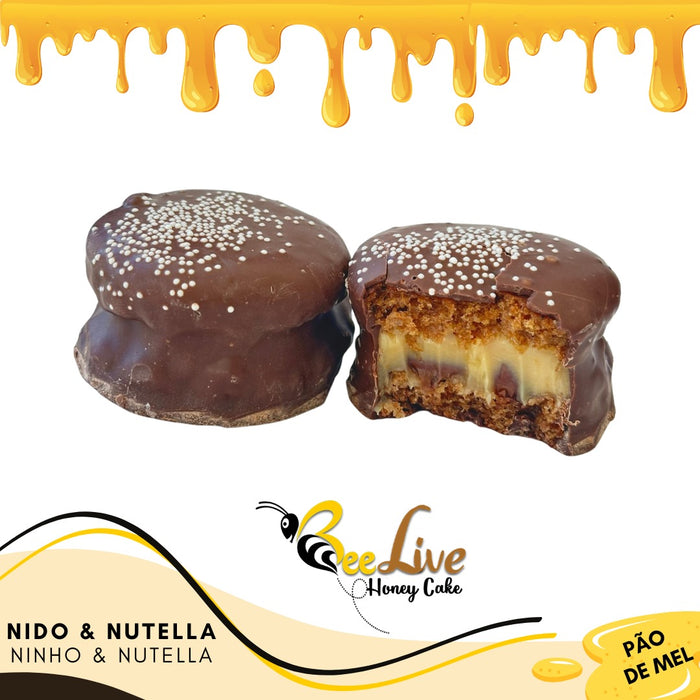 Pão de Mel Sabor Ninho c/ Nutella - Bee Live